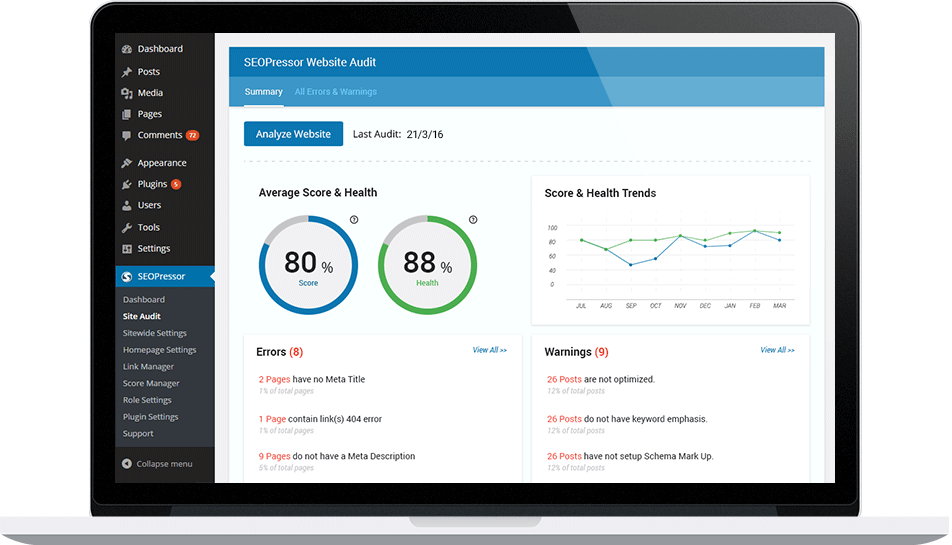 seo dashboard